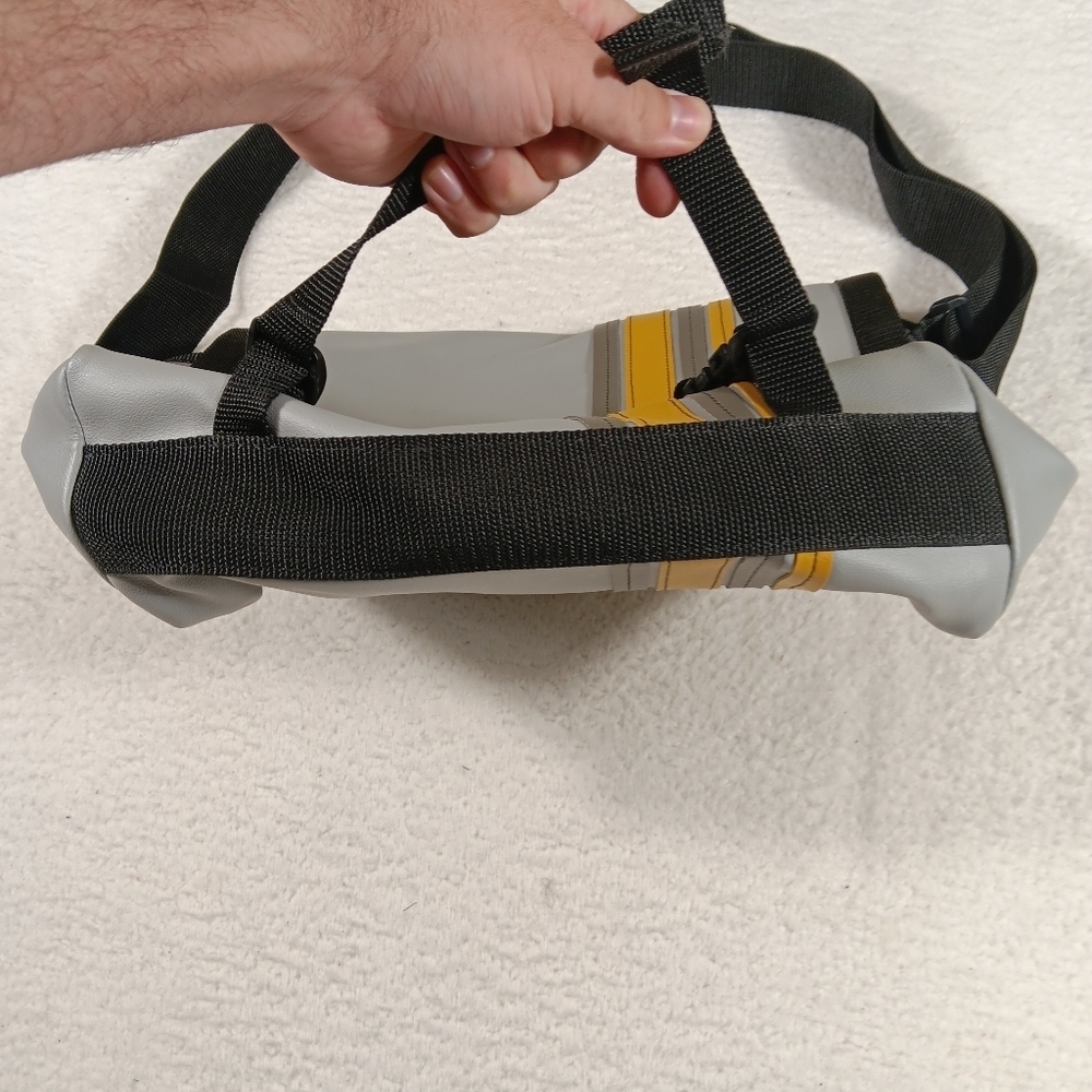 Holly Aiken Airborne Messenger Bag Gray Large Carryall Travel Diaper Vegan - Picture 4 of 15
